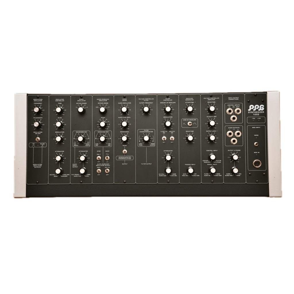 PPG 1002 Mk2 analoge synthesizer in klassieke consolebehuizing