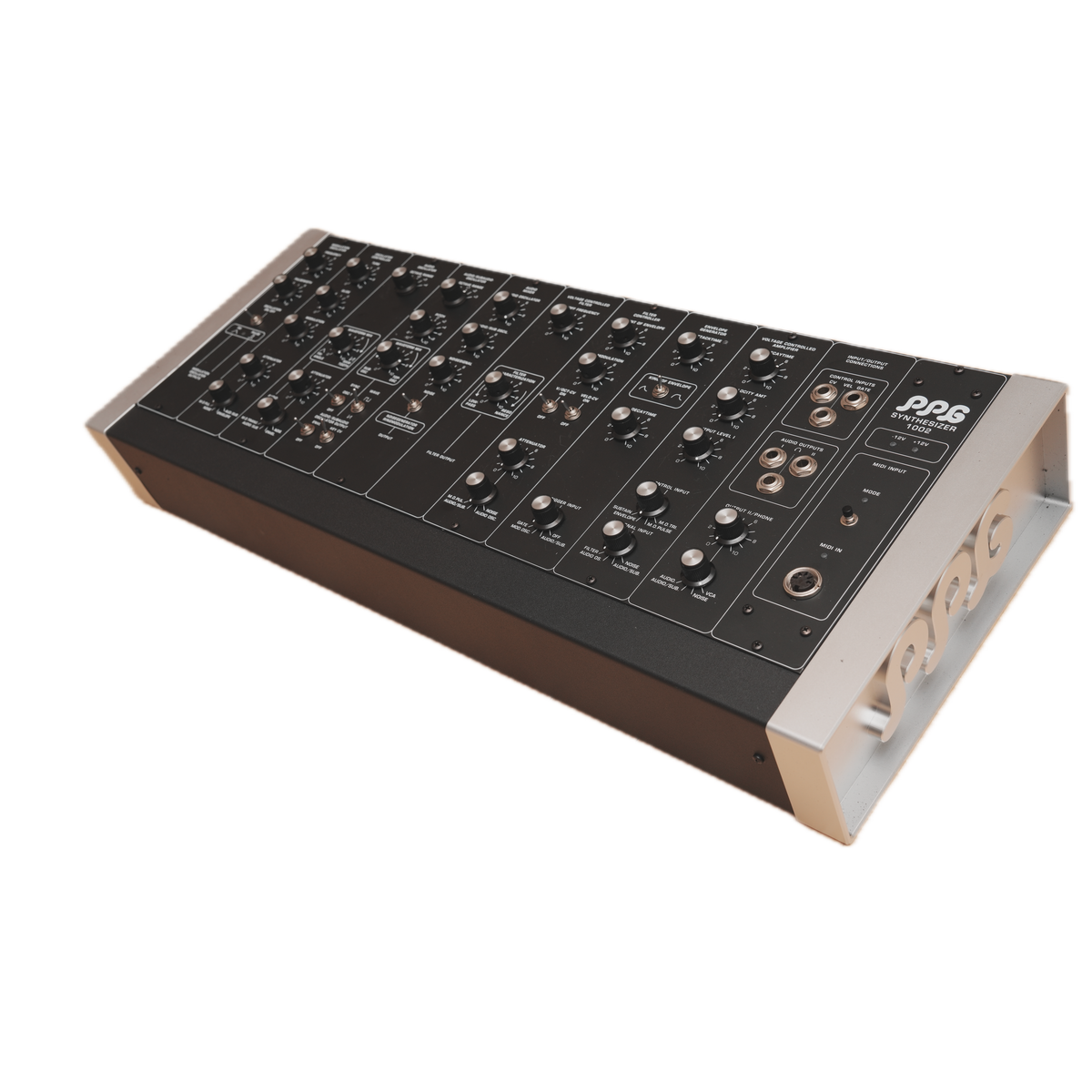 PPG 1002 Mk2 analoge synthesizermodule, schuin aanzicht