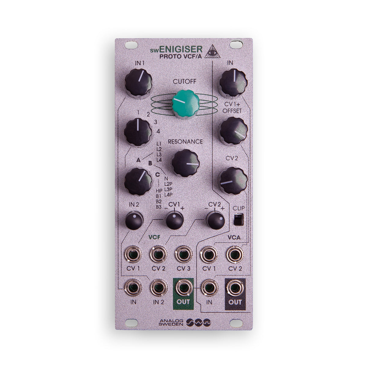 swEnigiser Proto VCF/A Eurorack-filtermodule, 12 HP